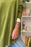 Charli Circle Knit Top Olive 